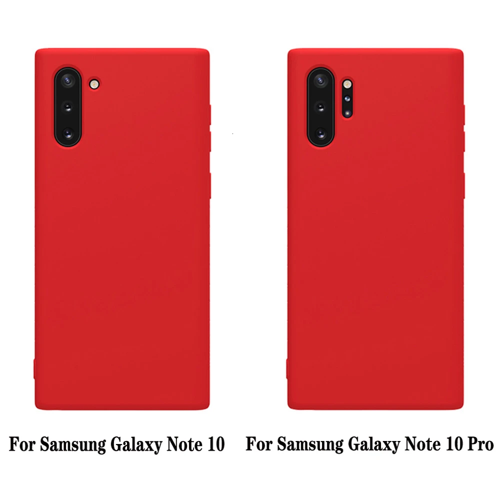 For Samsung Galaxy Note 10+ Pro case Nillkin Liquid Silicone Case for Samsung Note 10 Plus 5G Soft Rubber Slim Protective Cover