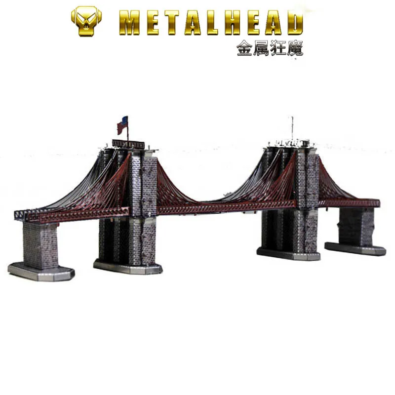 

Love Spell All-Metal DIY Architecture Assembled Model 3D Glue-free 3D Puzzle Model Brooklyn Bridge Color