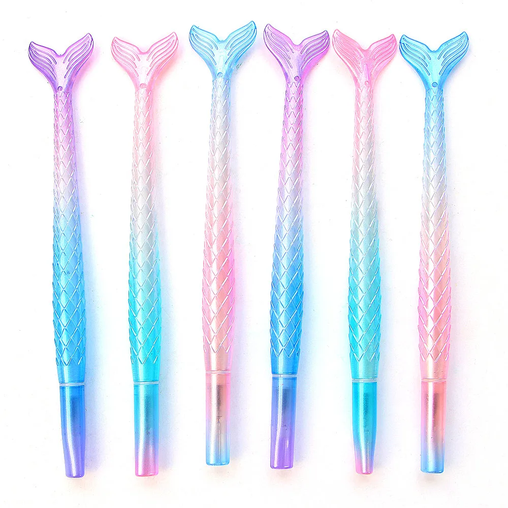 

1PC Kawaii Gradient Gel Pens Cute Mermaid Pens Novelty Neutral Pens For Kids Gift School Office Supplies Stationery