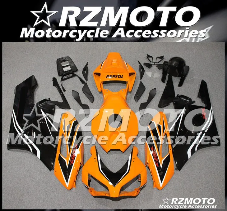 

4 Free Gifts New ABS Injection Mold Full Fairing Kit Body set fit for HONDA CBR1000RR 1000RR 2004 2005 04 05 Black orange
