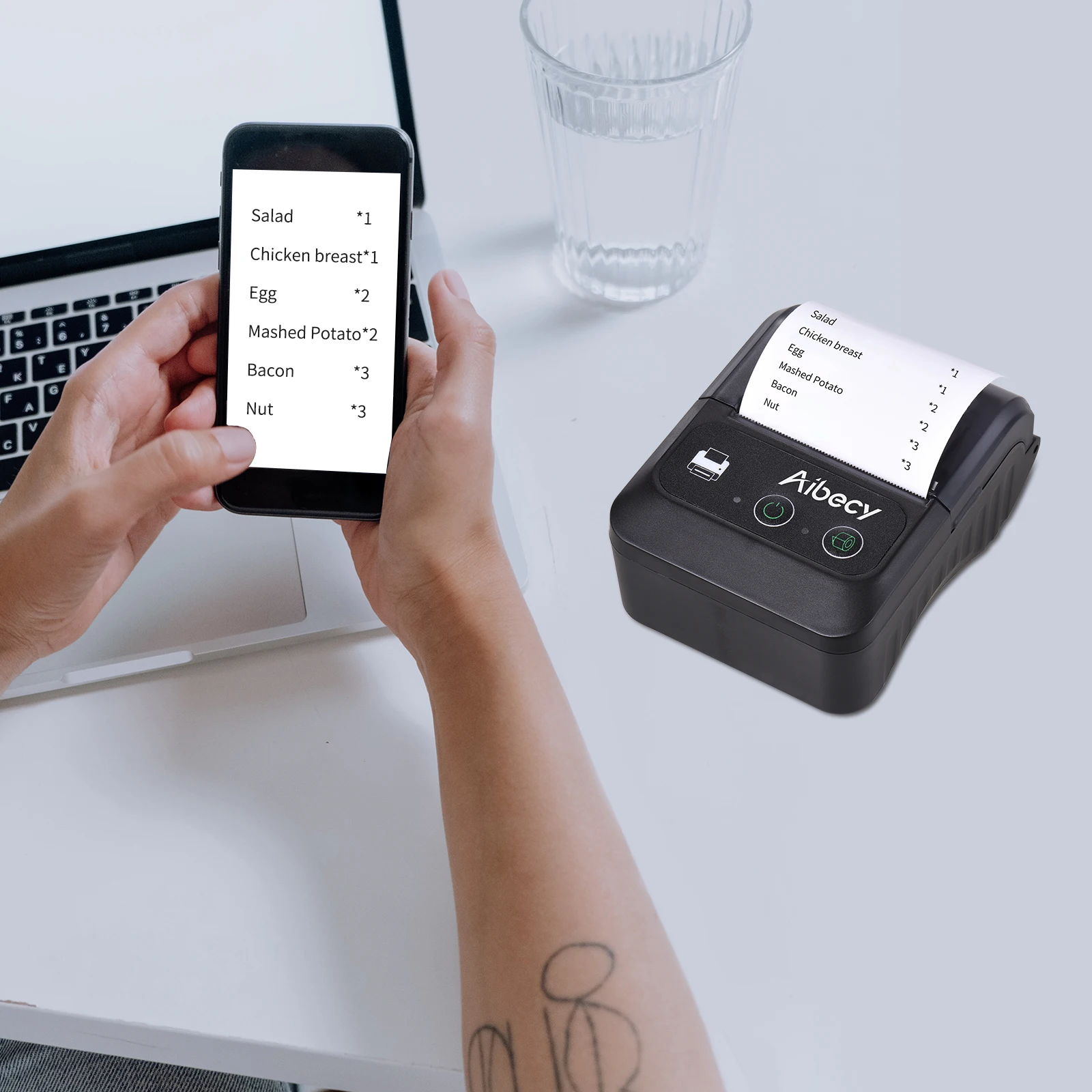 Impresora térmica portátil de 58mm y 2 pulgadas, máquina de impresión inalámbrica con Bluetooth para etiquetas, Mini impresora de etiquetas, envío a tienda - Imagen 5