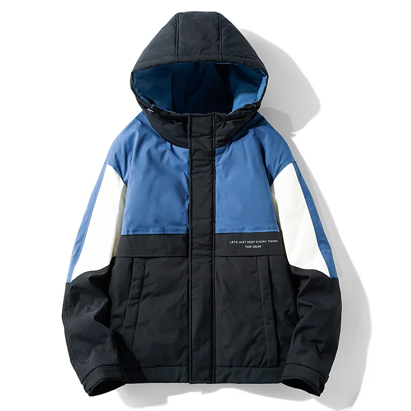Мужская куртка-пуховик на заказ, зимняя куртка на молнии, Брендовое пальто в стиле хип-хоп, куртка на белом утином пуху, мужская длинная куртка-парка