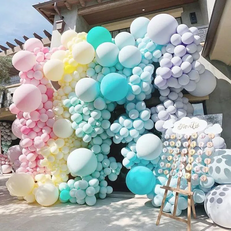 5 шт. 24 дюйма Macaroon латексные праздничные воздушные шары День рождения декоративные шары сладкие красочные подвесные украшения для вечеринки