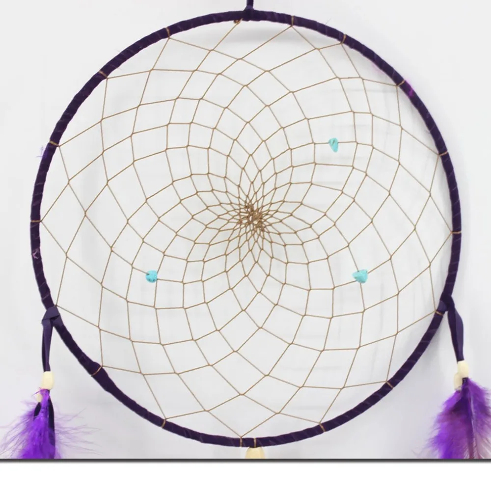 Creative Feather Crafts Dream Catcher Wind Chimes Handmade Dreamcatcher Net With Feather Beads For Wall Hanging Car Home Decor