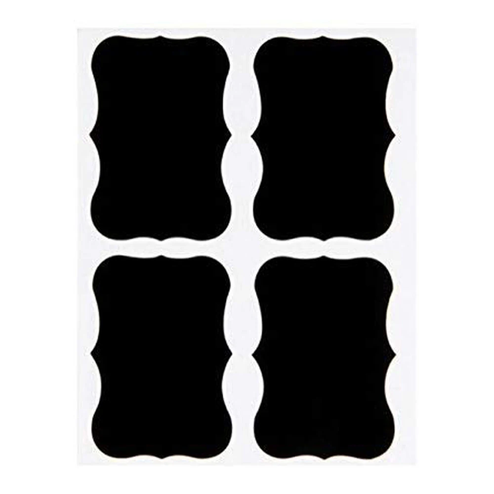 64pcs /set 3.5cm*5cm Chalkboard Labels, Large Fancy Rectanglesstickers