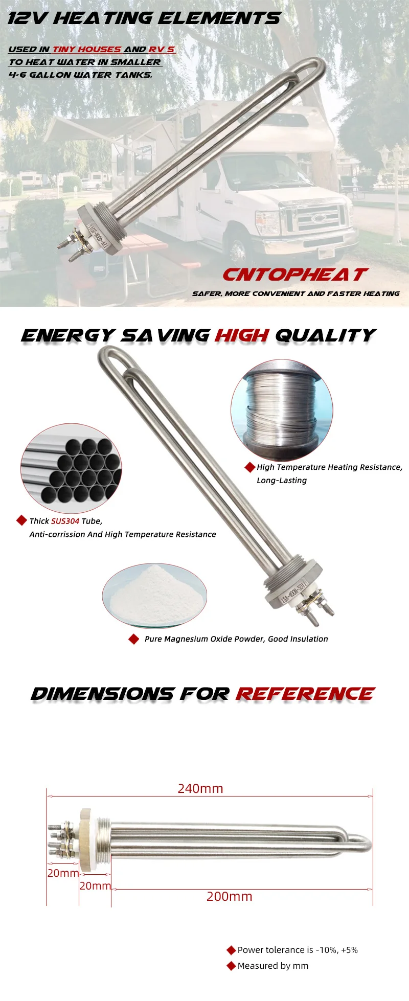 dc heating element
