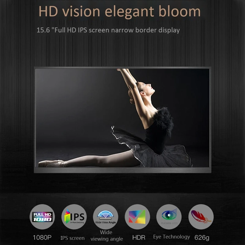 Portable Monitor 15 6 Inch IPS Display Built in Type C Rich Interface Can Connect to Many Peripherals 1920X1080