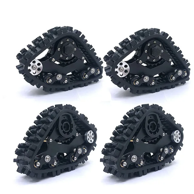 ​Wheel Snow 4PCS Tracks Tire Sandmobile Conversion for 1/10 TRX-4 RC Crawler Car Upgrade Parts