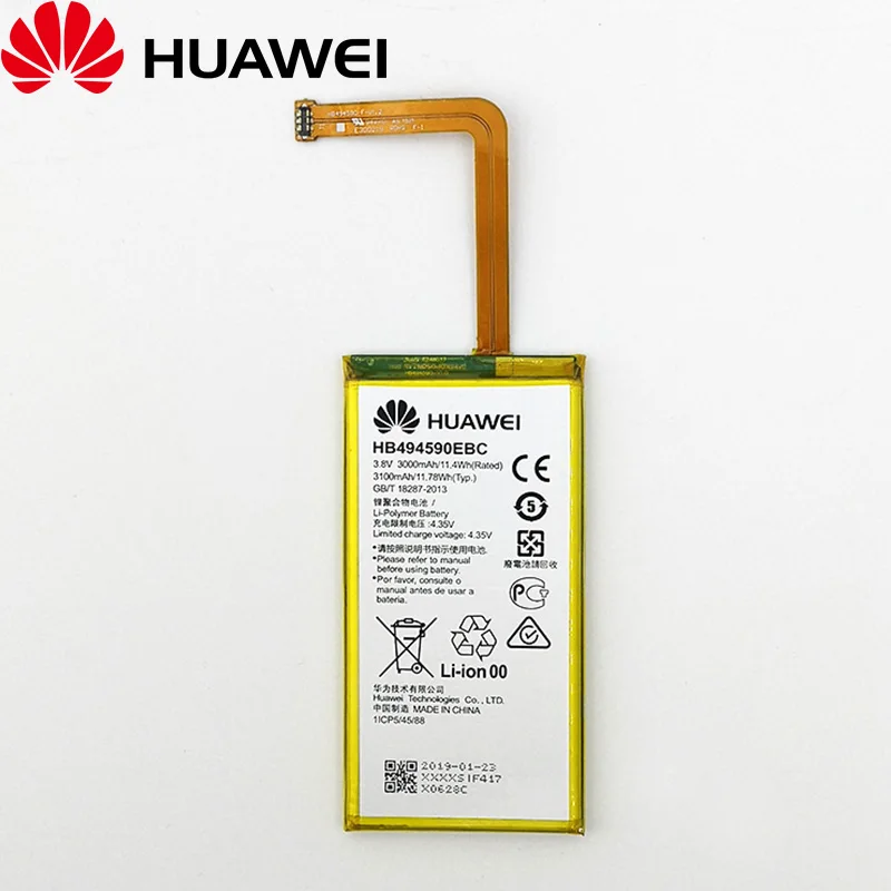 Аккумулятор HB494590EBC 100% мА · ч 3100 оригинал для Huawei Honor 7 Glory PLK-TL01H ATH-AL00 PLK-AL10 номер
