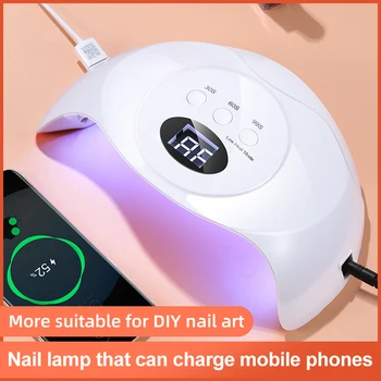 

48W Nail Light Smart Sensor Nail Light Therapy Dryer Nail Light Therapy Light Nail Lamp Usb Rechargeable Phototherapy Lamp