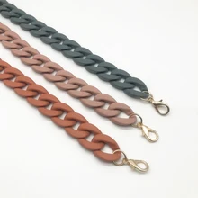 Fashion Woman Handbag Accessory Chain Mix Color Clutch Chain Resin Chain Luxury Frosted Strap Women Clutch Shoulder Purse Chain
