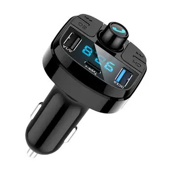 

Car Bluetooth BT29 QC 3.0 Wireless FM Transmitter MP3 Radio Adapter USB Charger