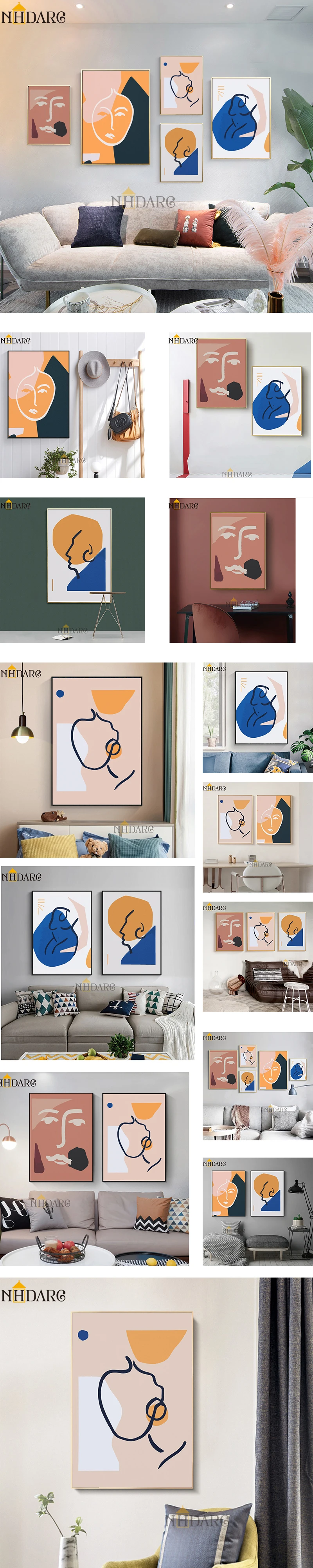 NHDARC холст печатные картины плакаты ARC00841 Matisse светильник Роскошные абстрактные винтажные настенные картины гостиная домашний декор