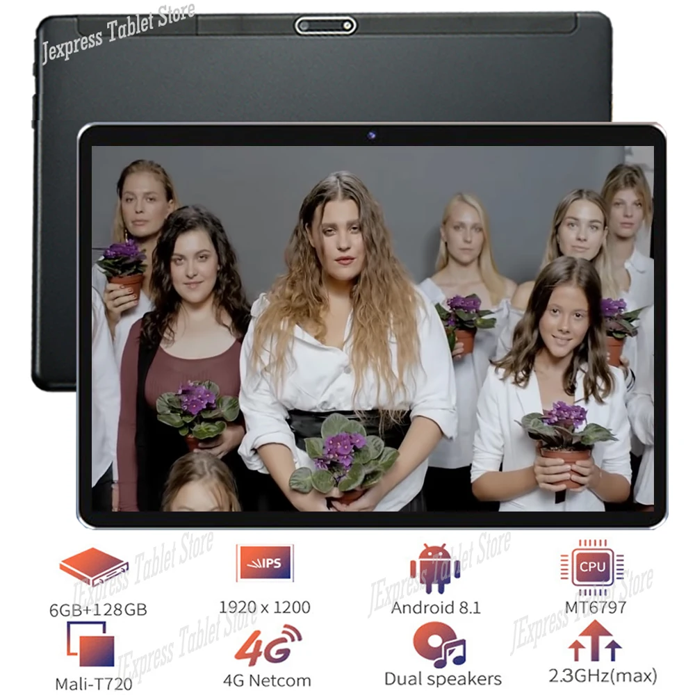 DHL,, 10 дюймов, планшетный ПК, Deca Core, 6 ГБ ОЗУ, 128 Гб ПЗУ, 1920*1200, ips, 2.5D, закаленное стекло, 10,1, планшеты, Android 8,1+, подарки