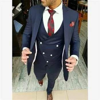 

High Street Classic Men Suit Fashion Wedding Made to order Prom Masculino Hombre Trajes Blazer Tuxedo Costume Homme Men's Suits