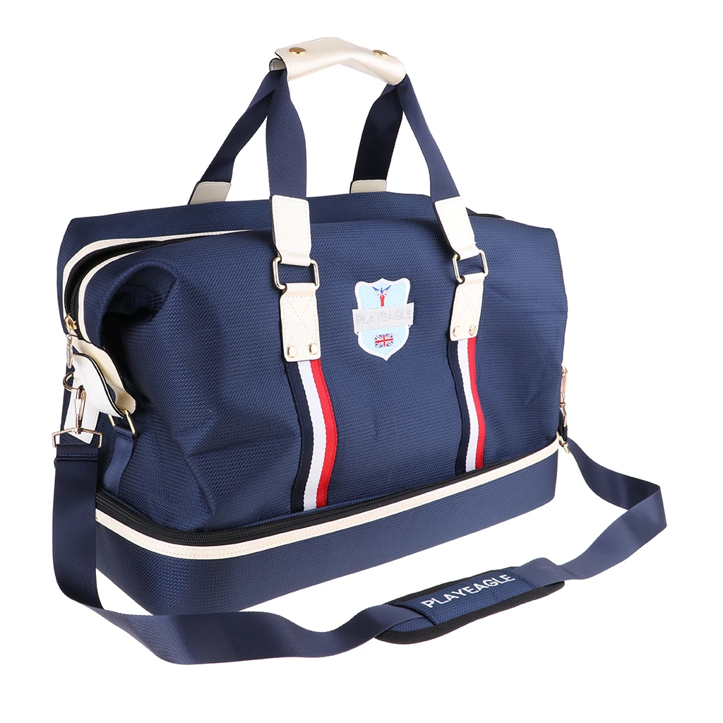 Waterproof Golf Bags Golf Club Boston Bag Deluxe Golf Clothing & Shoes Storage Case with Separate Shoes Area 