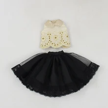 Blyth Doll icy licca игрушка одежда летний костюм черная юбка