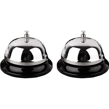 

Call Bells, Service Bell, 2 Count Desk Bell With Metal Anti-Rust Construction For Call Customer Service, Restaurant Games,Hotel