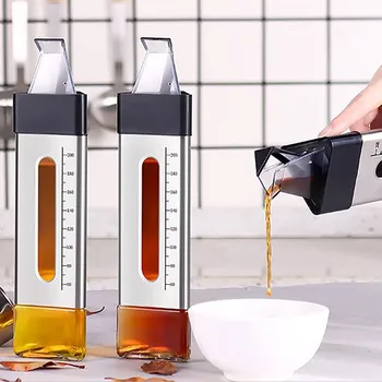 

Kitchen Cooking Seasoning Bottle Glass Oil Storage Bottle Oil Vinegar Bottle 250ML 304 Stainless Steel Oil Bottle Kitchen Tools