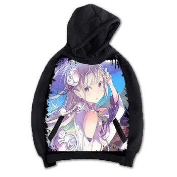 

High-Q Unisex Anime Re:Life in a different world from zero Hooded Hoodie coat Jacket Pullover Hoodies Sweatshirt