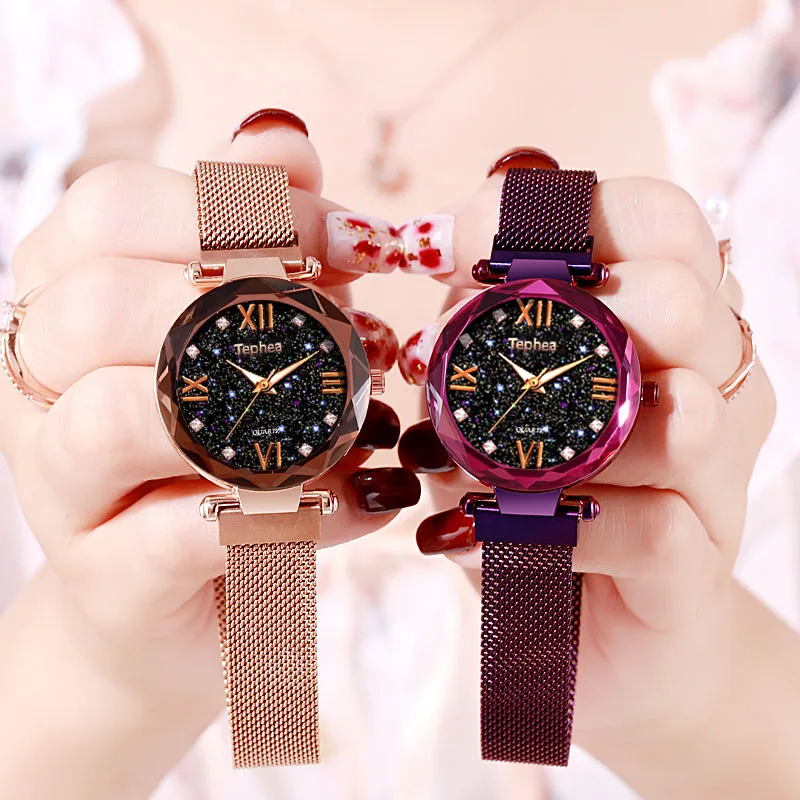 Роскошные женские наручные часы с браслетом модные со стразами светящиеся Relogio