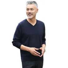 YJMY внутренний монгольский кашемировый свитер для мужчин с v-образным вырезом весна осень вязаный в магазине Slava