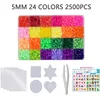 5mm Hama beads 15 24 48color/set perler beads Iron Paper ironing beads Diy  puzzles pegboard Handmade toys for girls 3