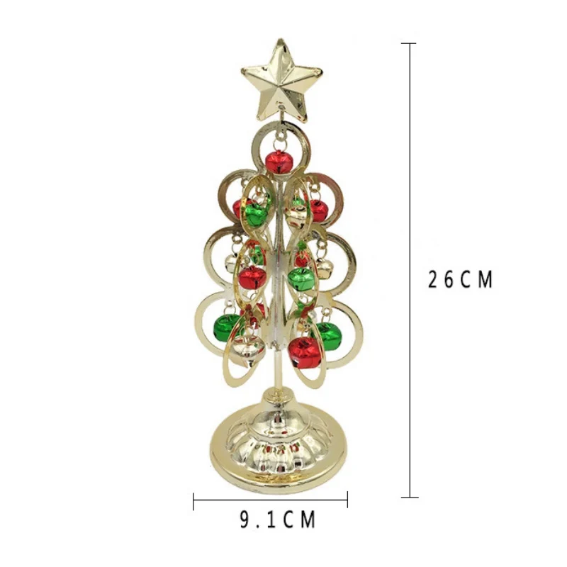 Desktop Mini Christmas Tree Wrought Iron Christmas Tree Miniatures Decoration For Home New