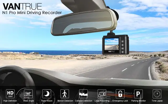 Vantrue 128GB included)Vantrue N1 Pro Mini Dash Cam Full HD