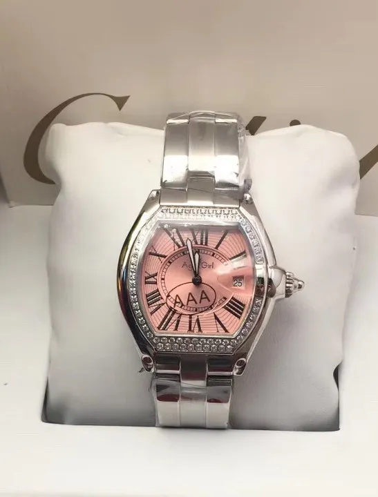 

Top Famous Brand New Men Women Sport Stainless Steel Japanese Quartz Sapphire Silver Diamond Gold Pink Black Classical Watches