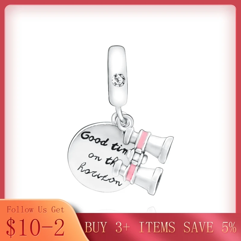 

CODEDOG Authentic 925 Sterling SilverBeads, Heart Binoculars Pendant Fit Original Pandora Bracelet&Bangle Making Fashion DIY 579