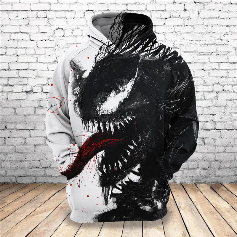 Горячая новинка Толстовка индивидуальный дизайн Venom 3D толстовки с принтом уникальные пуловеры топы мужская одежда Прямая поставка F76 - Цвет: F115