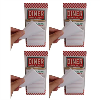 

Magnetic Notepads 4 PCS for Fridge Grocery Shopping and Reminders 50 Sheets Per Memo Pad With Pencil Set OEM Welcome