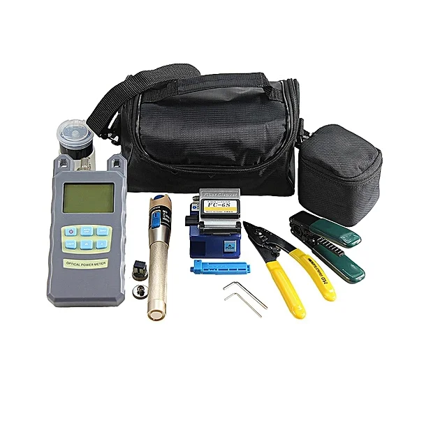 

12pcs set Fiber Optic FTTH Tool Kit with FC-6S Fiber Cleaver and Optical Power Meter
