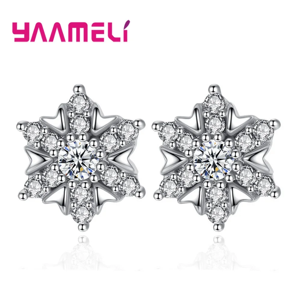 Несколько стилей геометрические AAA серьги с цирконием кубической огранки 925 пробы серебряные серьги гвоздики для свадьбы/помолвки ювелирные изделия оптом