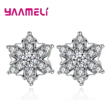 Несколько стилей геометрические AAA серьги с цирконием кубической огранки 925 пробы серебряные серьги гвоздики для свадьбы/помолвки ювелирные изделия оптом