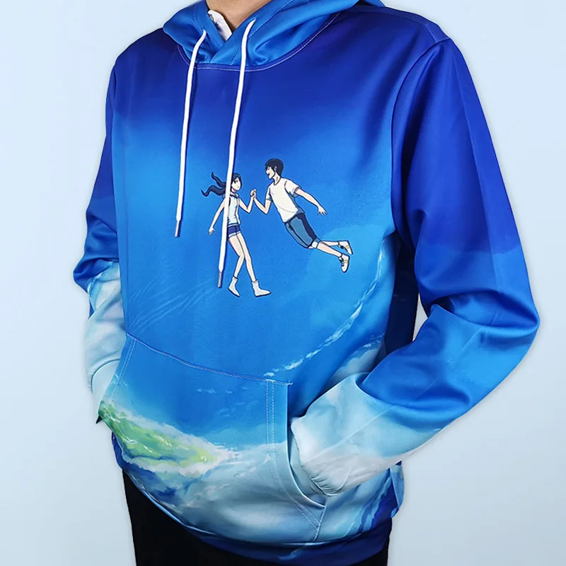 Аниме Tenki no Ko Weathering with you тема Косплей Костюм Повседневная Толстовка, худи для мужчин и женщин с капюшоном Пуловеры Пальто