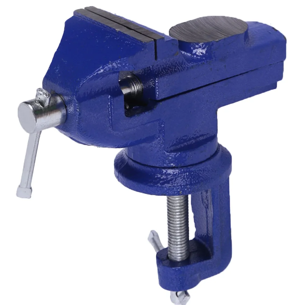 

KKMOON Cast Iron Table Top Clamp Press Vice Light Duty Mechanic Clamp-on Table Vise 360 Degree Swivel Base with Anvil