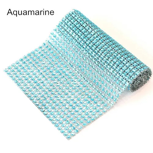 Aquamarine 91,5 см, 1 ярд, стразы на цепочке, Алмазная сетка, отделка, свадебное украшение, блестящая обёрточная бумага, вечерние ленты, сделай сам, ремесла, ваза, принадлежности Y3802 - Цвет: Aquamarine