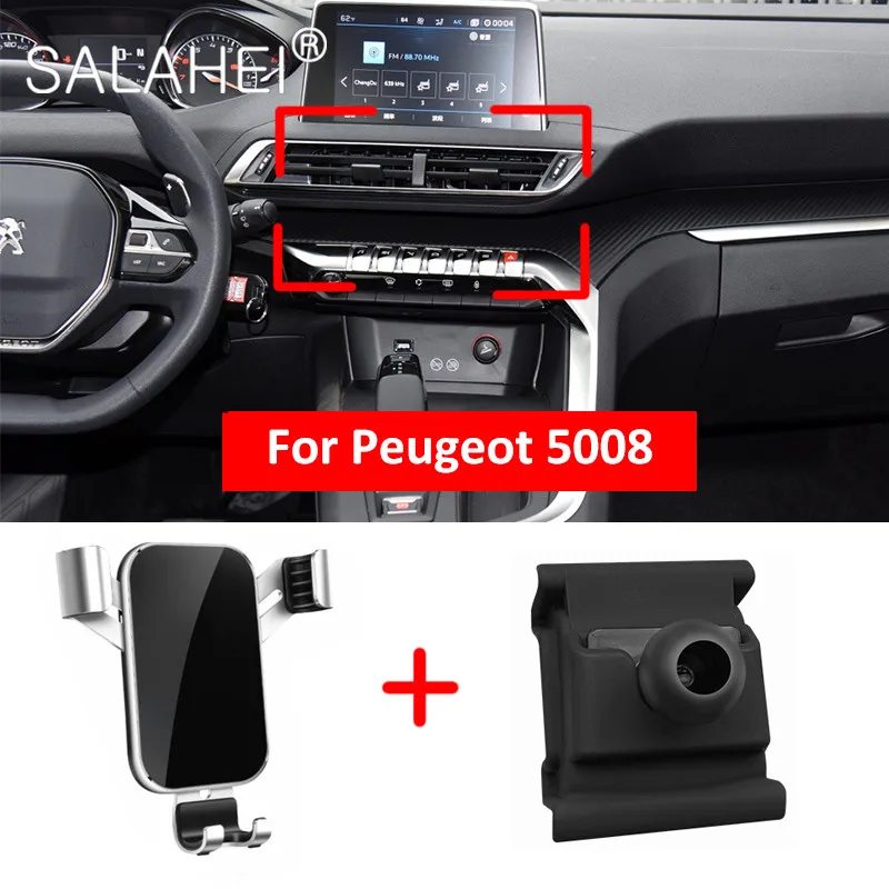 Soporte de teléfono móvil para coche, montaje magnético de ventilación de aire para Peugeot 5008