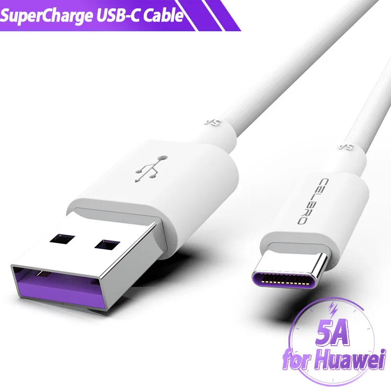 5A USB-C Cable Кабель type-C для huawei 5A Usb C зарядка Usbc для huawei mate 30 20 Honor 10 P30 Pro Lite FCP SCP супер зарядное устройство - Цвет: 5A USB-C Cable