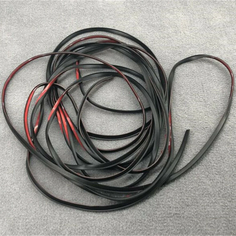 Nouveauté haute qualité 2M t-type bande d'étanchéité en caoutchouc noir pour bord de voiture garniture pare-chocs lèvre côté jupe ► Photo 3/6
