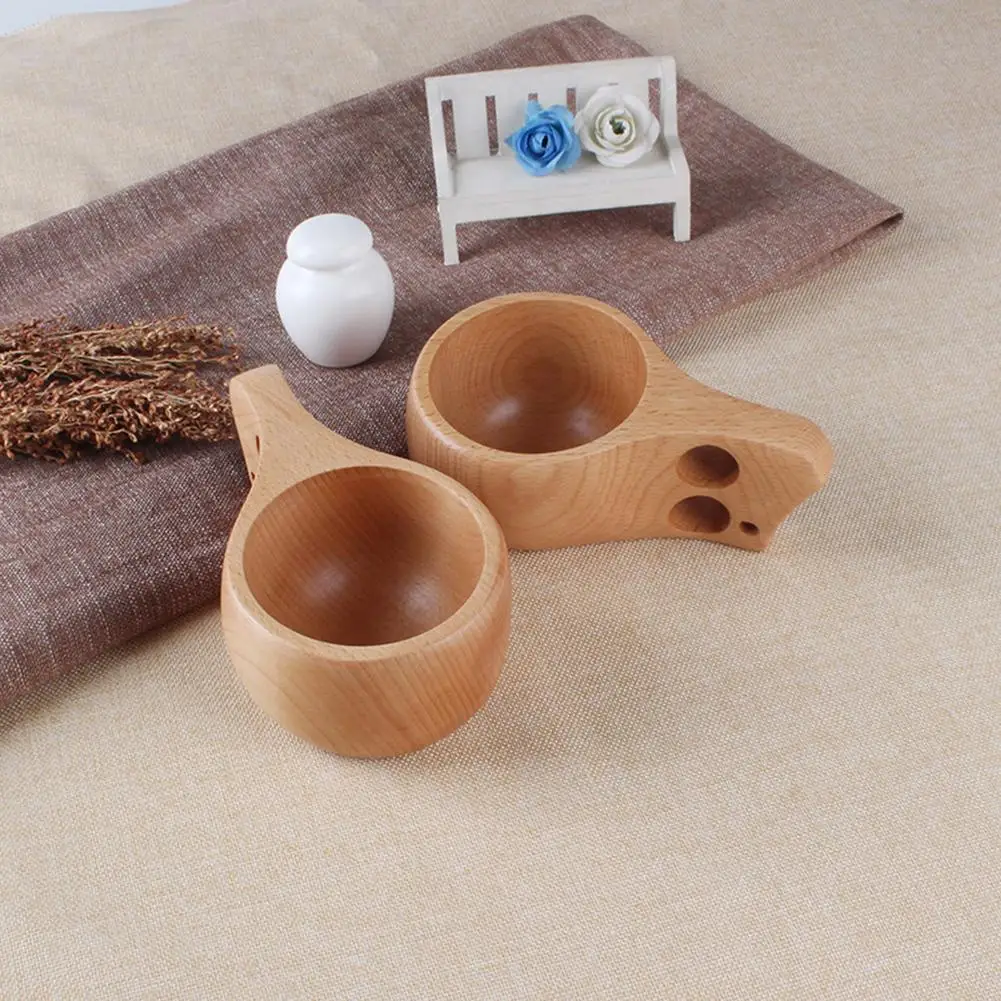 Retro Mini Wooden Cups Tumblers Coffee Wine Water Drinking Cup DIY Art Craft Gift Drinkware Drinking Mugs Kitchen Tools
