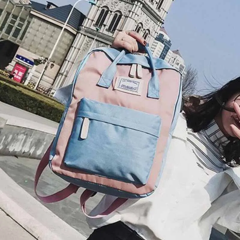 Женский рюкзак для кампуса, школьная сумка для девочек, сумка через плечо, Холщовый женский рюкзак, рюкзак для ноутбука, нейлоновый рюкзак, Bolsas Mochila