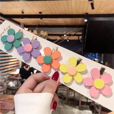 Детские заколки для волос с цветком маргаритки девочек 2 шт. детская шпилька