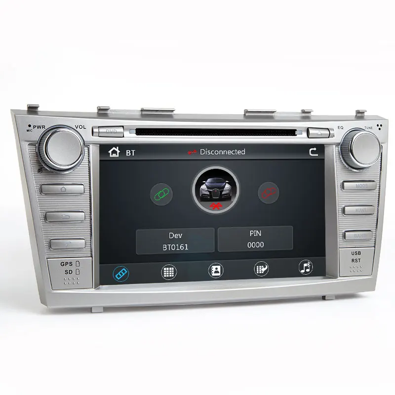 Sale 2 Din Car DVD Multimedia Player For Toyota Camry 2007 2008 2009 2010 2011 Aurion GPS Navigation Head Unit Stereo Radio Audio BT 1