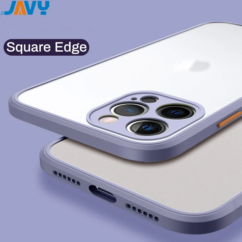 Luxury Square Shockproof Clear Case For Iphone 11 Pro Max 12 Mini Xs