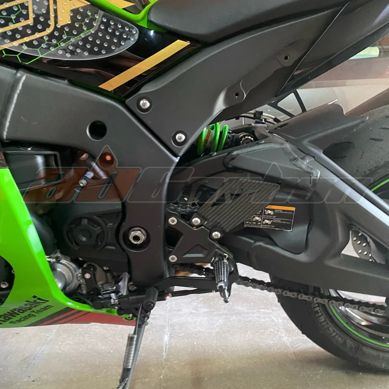 Rearset Foot Mount Heel Guard Plates Fairing Cowl For Kawasaki ZX-10R 2011- Full Carbon Fiber 100%