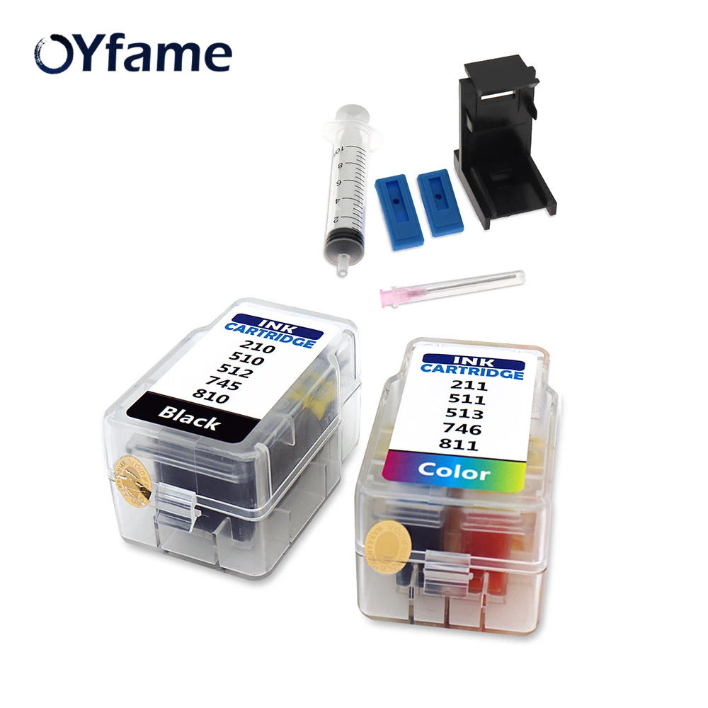 

OYfame 810 811 Ink Cartridge For Canon 810 811 210 211 510 511 512 513 745 746 Refil Ink Cartridge For MP236 MX320 Printer