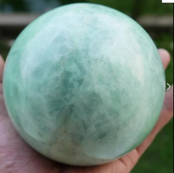 

+++---401+++100MM +Stand Glow In The Dark Natural Fluorite Magic Crystal Healing Ball